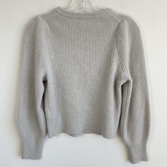 J. Crew Womens XS 100% Cashmere Puff Sleeves Cardigan Sweater Cozy Luxury Preppy - Picture 6 of 12